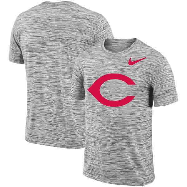 Cincinnati Reds  Nike Heathered Black Sideline Legend Velocity Travel Performance T-Shirt,We sell and wholesale Cincinnati Reds  Nike Heathered Black Sideline Legend Velocity Travel Performance T-Shirt on line form chian!